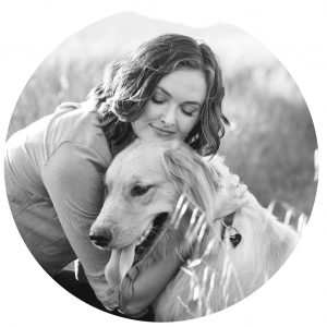 Copywriter Jennifer Caudill and her dog Poppy